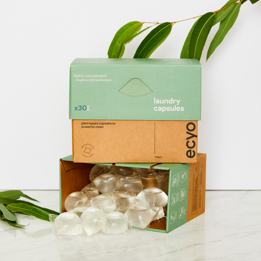 Ecyo Eco Laundry Pods Value Bundle – in cardboard packaging.