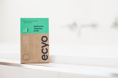 close up of bathroom cleaning pods which make great natural cleaning products for bathrooms